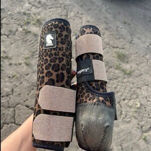 Legacy 2 Leopard Print Blinged Horse Boots